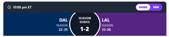 GAME card header bar